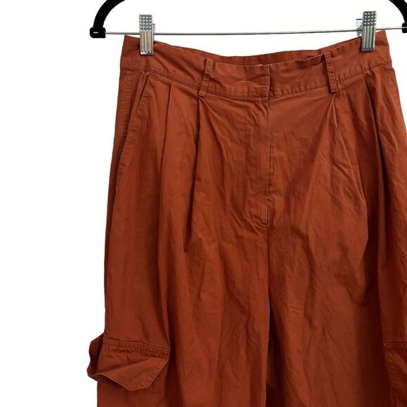 Drae Rusty Orange Parachute Relax Minimalist Jogger Pant with Pockets Med - Picture 4 of 9